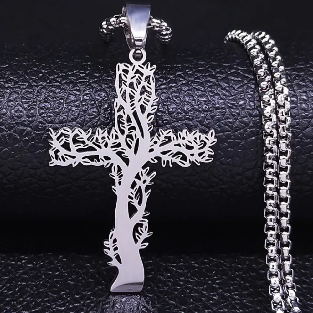 Tree of Life Cross necklace